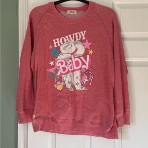 Simply Southern Howdy Baby Pink  Sweatshirt